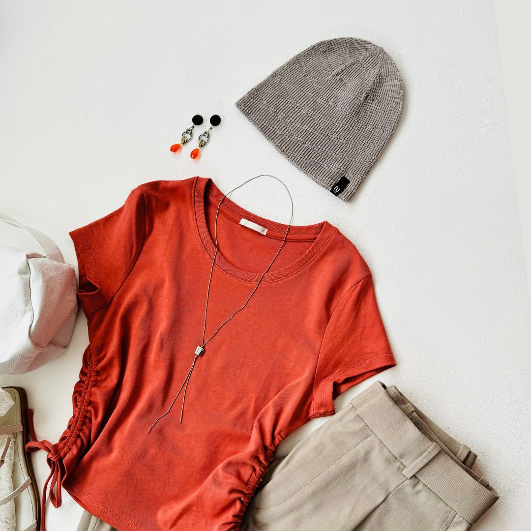 【コーディネート紹介】オーガニックコットンビーニー帽