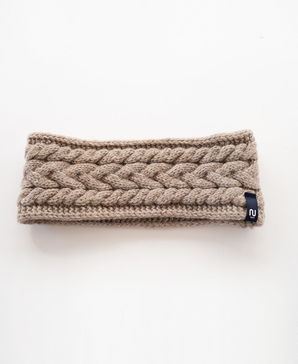 アラン模様のヘアバンド【紡毛ウール】