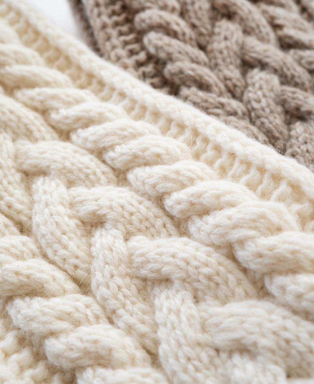 アラン模様のヘアバンド【紡毛ウール】