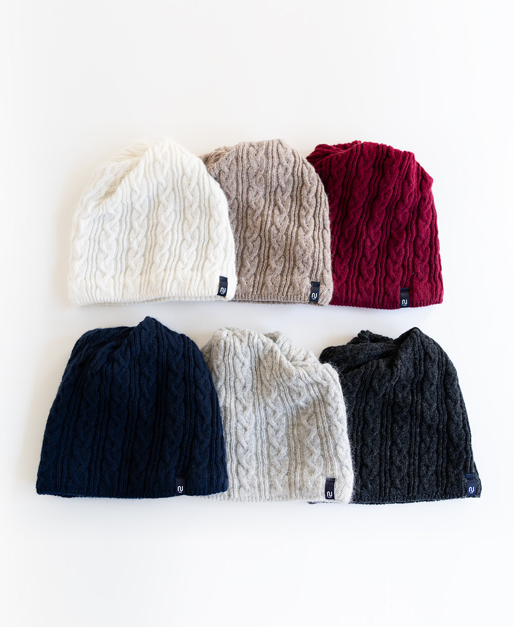 【2WAY】ねじりネックウォーマー【アンゴラ混】