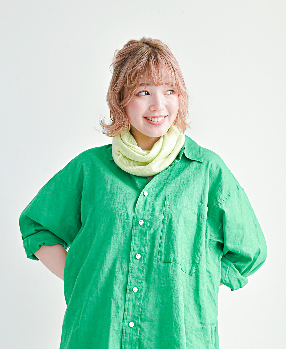 ねじりネックウォーマー【ふわふわシルク】