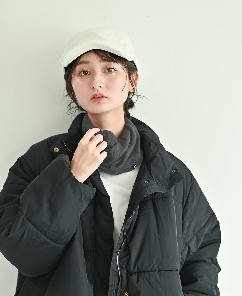 ねじりネックウォーマー【ふわふわシルク】