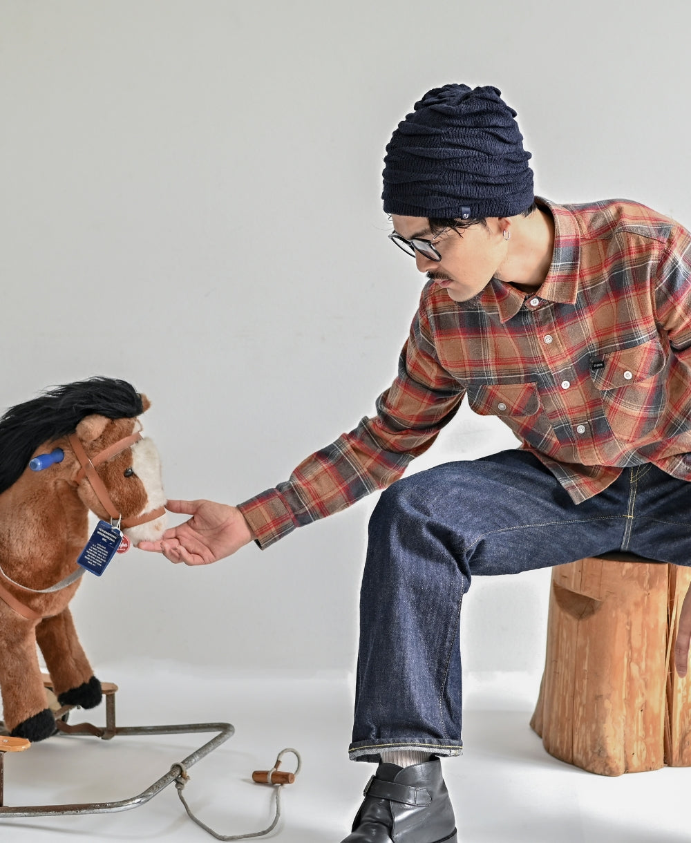 くしゅくしゅニット帽【裏地つき】