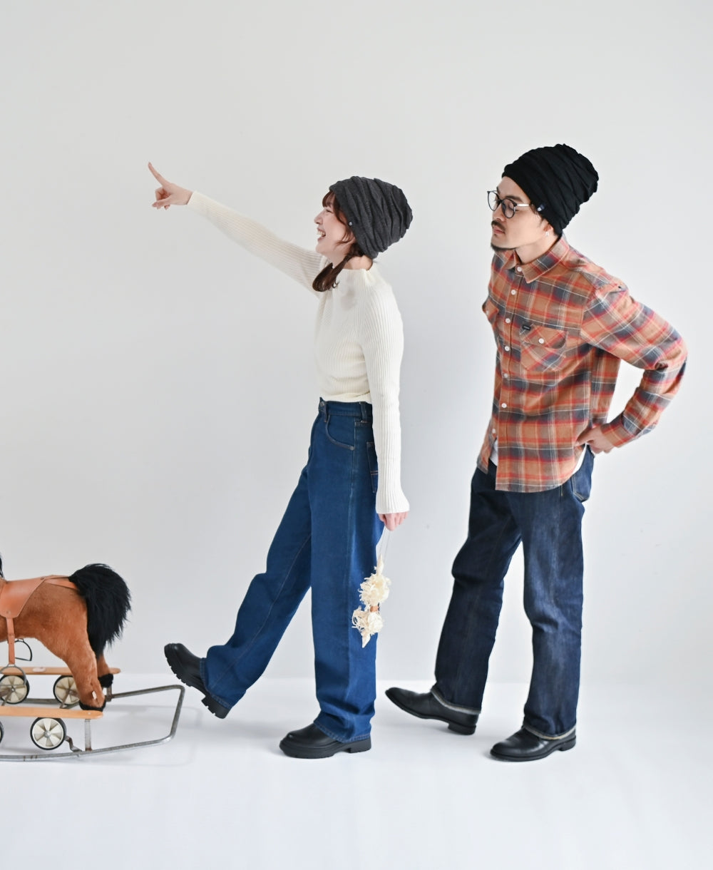 くしゅくしゅニット帽【裏地つき】