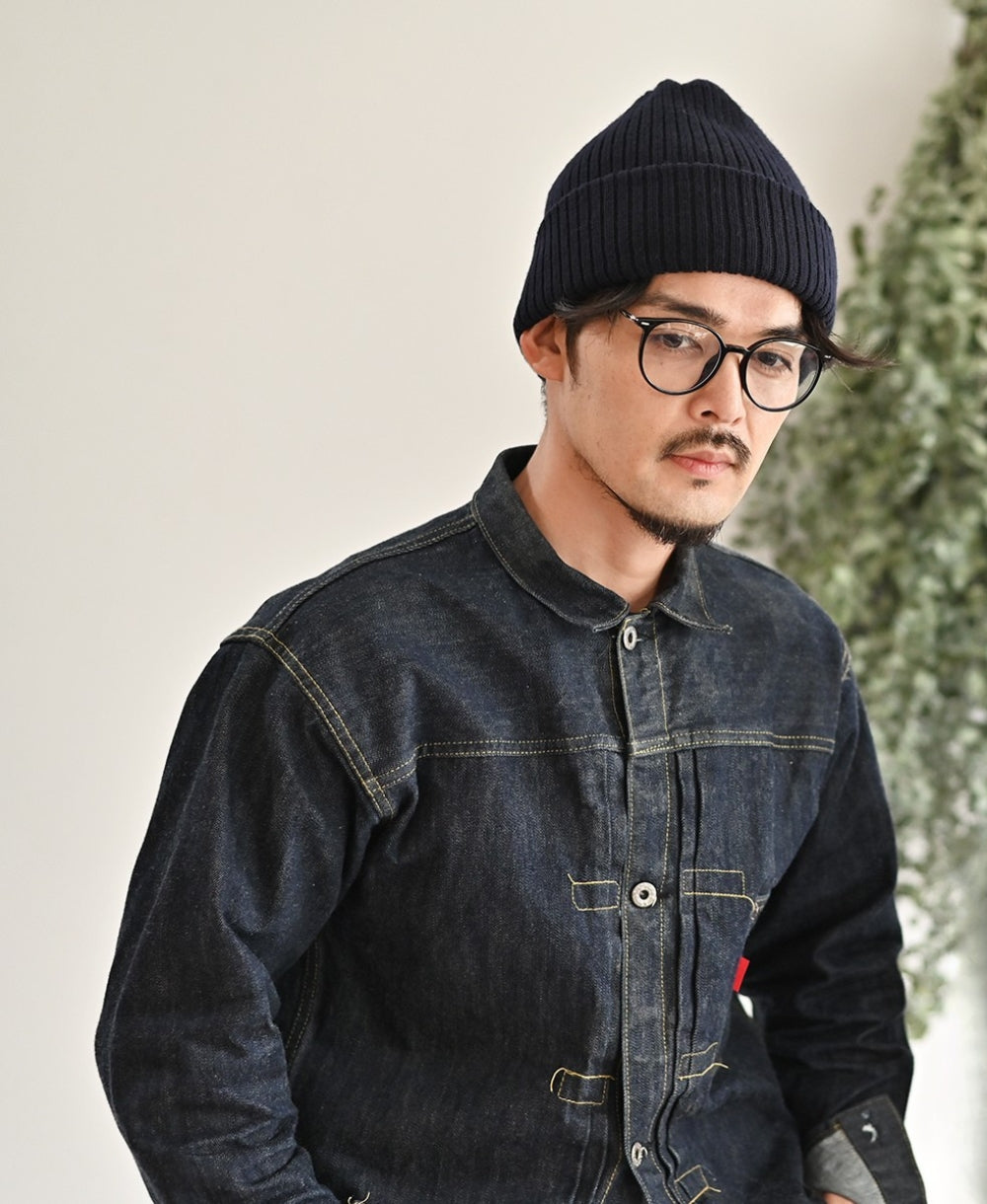 【裏地つき】しっかり厚手のリブ編みワッチ【フレンチメリノ】