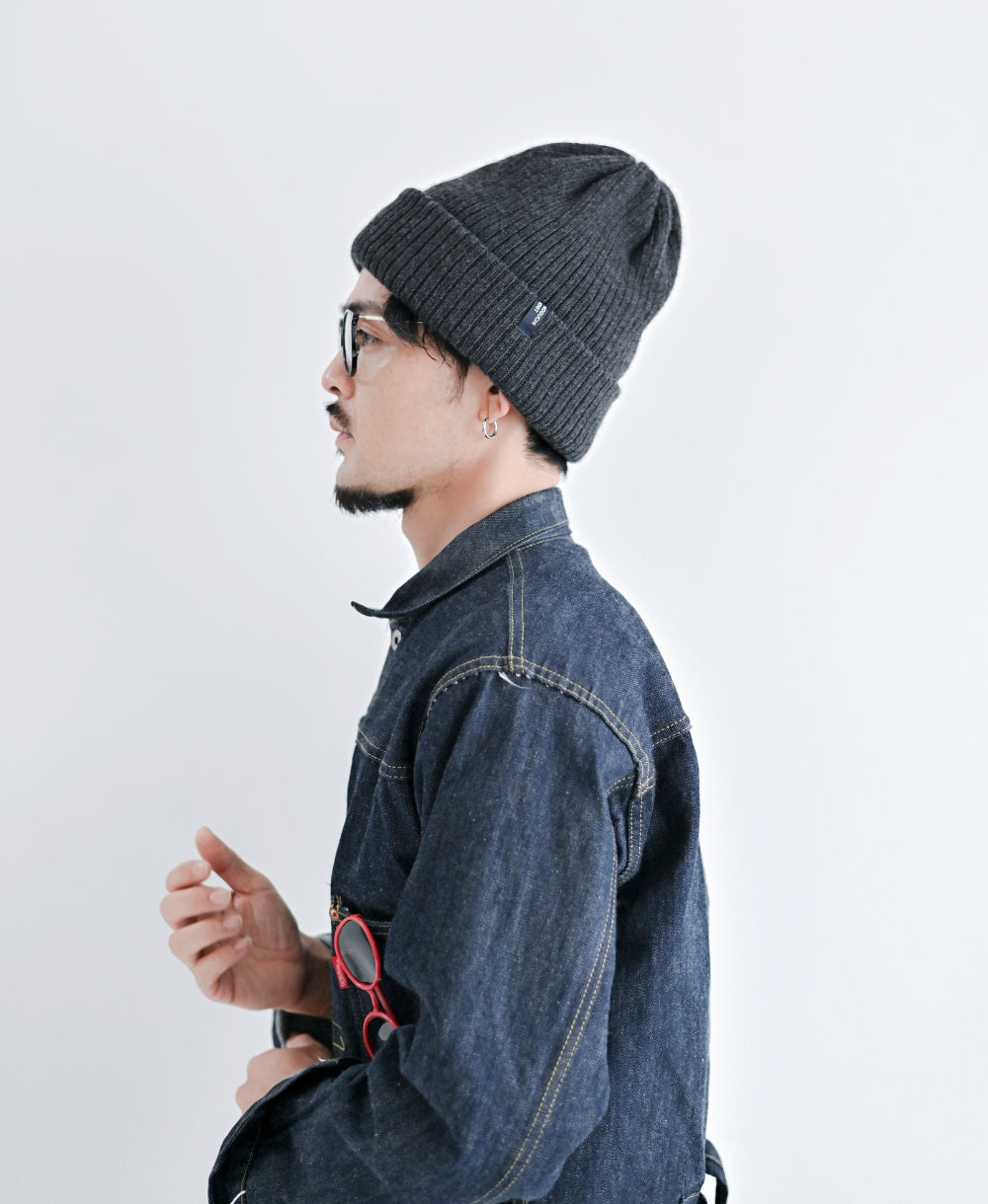 【裏地つき】しっかり厚手のリブ編みワッチ【フレンチメリノ】