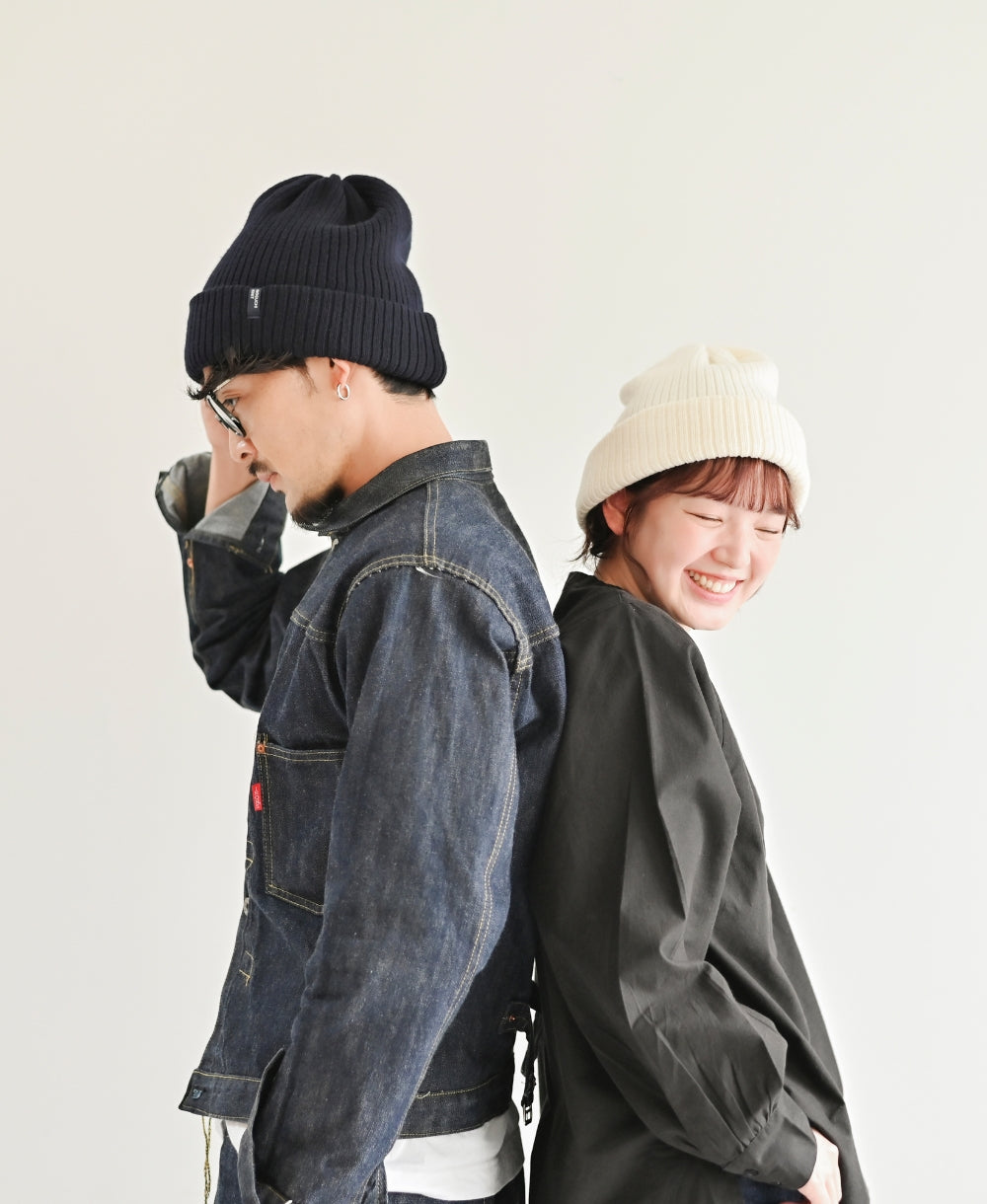 【裏地つき】しっかり厚手のリブ編みワッチ【フレンチメリノ】