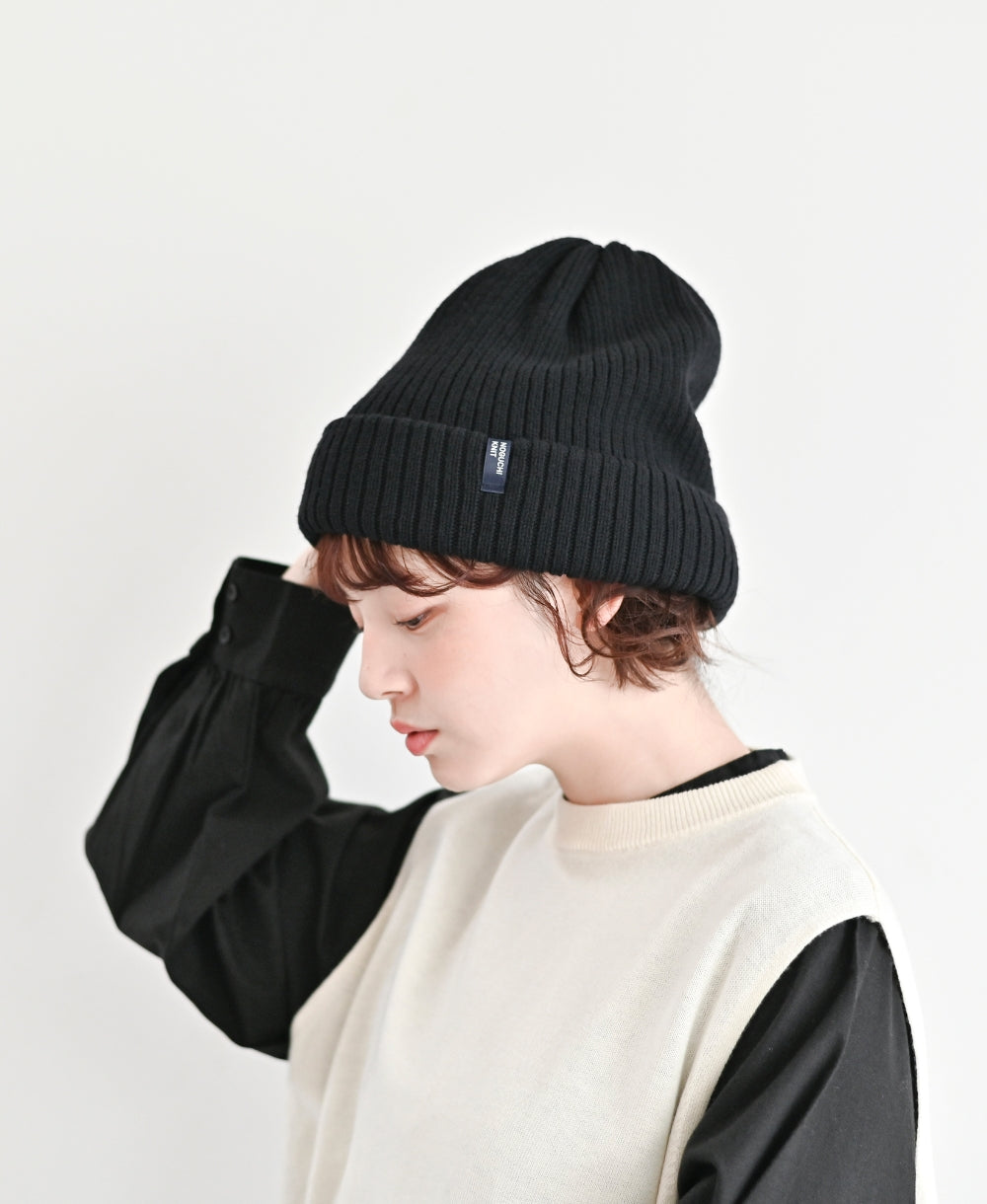 【裏地つき】しっかり厚手のリブ編みワッチ【フレンチメリノ】