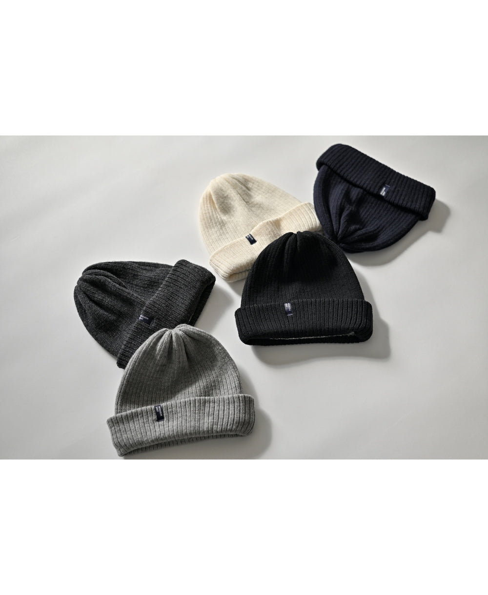 【裏地つき】しっかり厚手のリブ編みワッチ【フレンチメリノ】