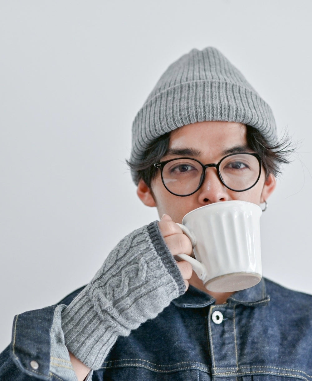 紡毛ウールの重ねミトン【最高級メリノウールの裏地つき】