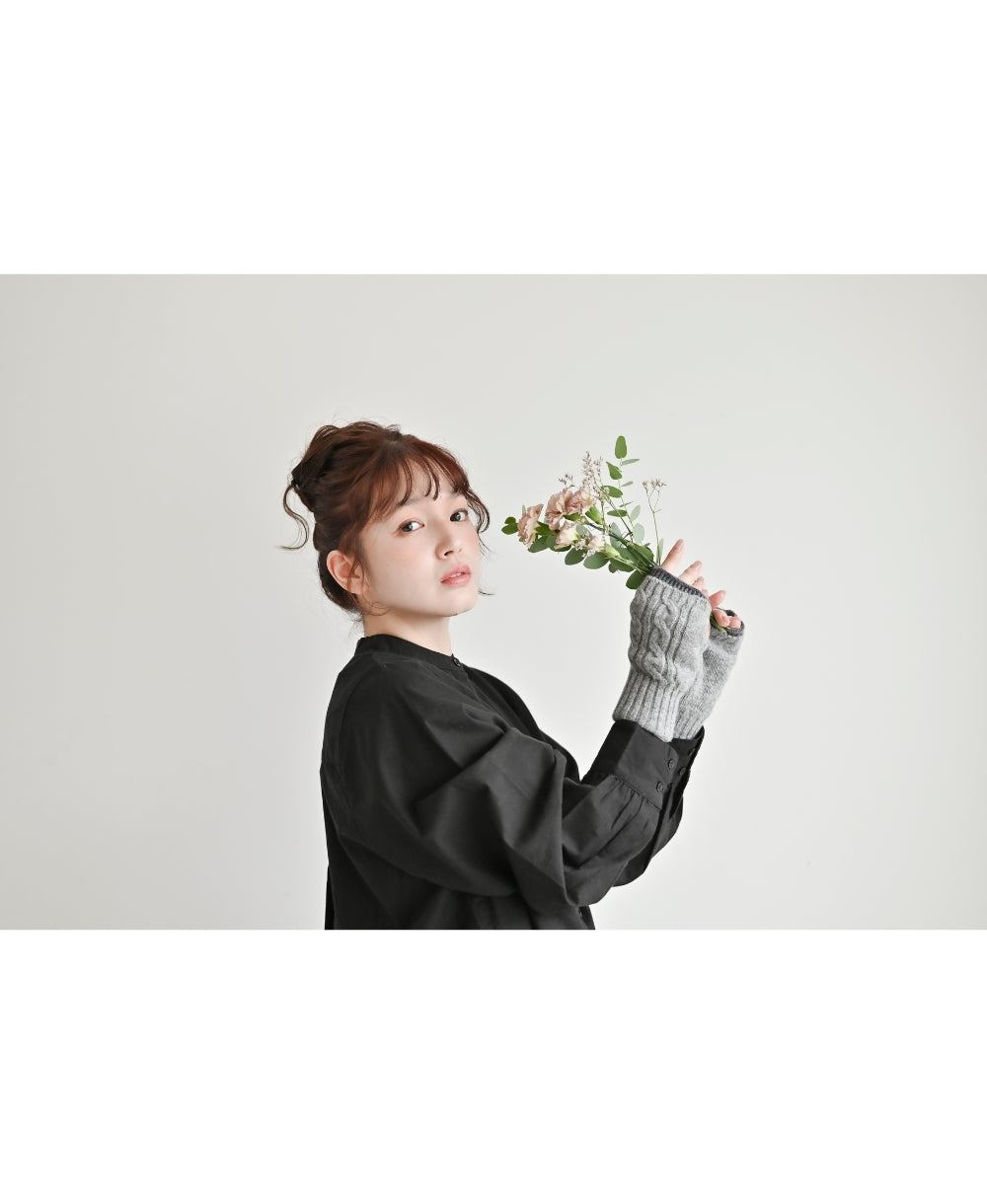 紡毛ウールの重ねミトン【最高級メリノウールの裏地つき】