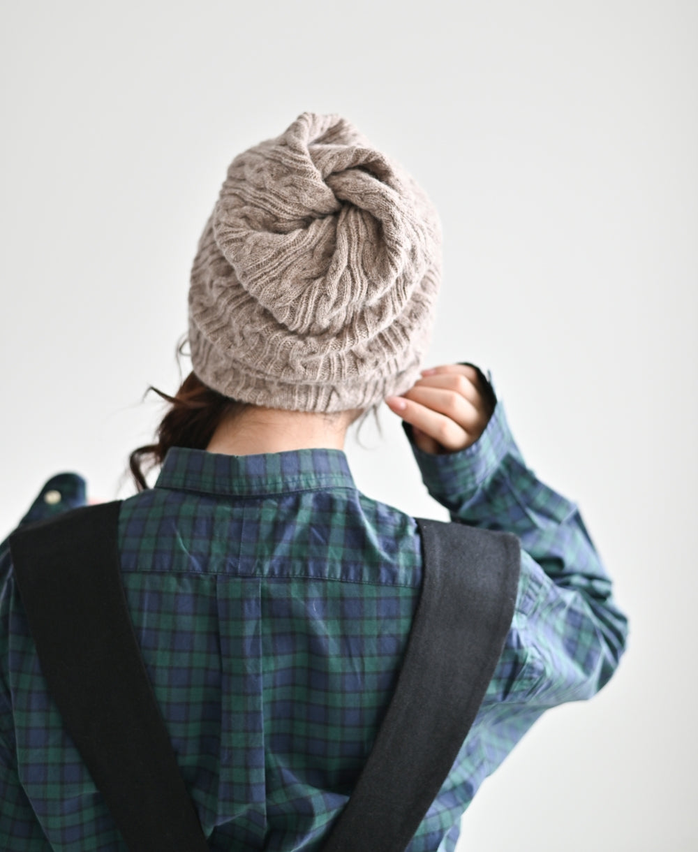 【2WAY】ねじりネックウォーマー【アンゴラ混】