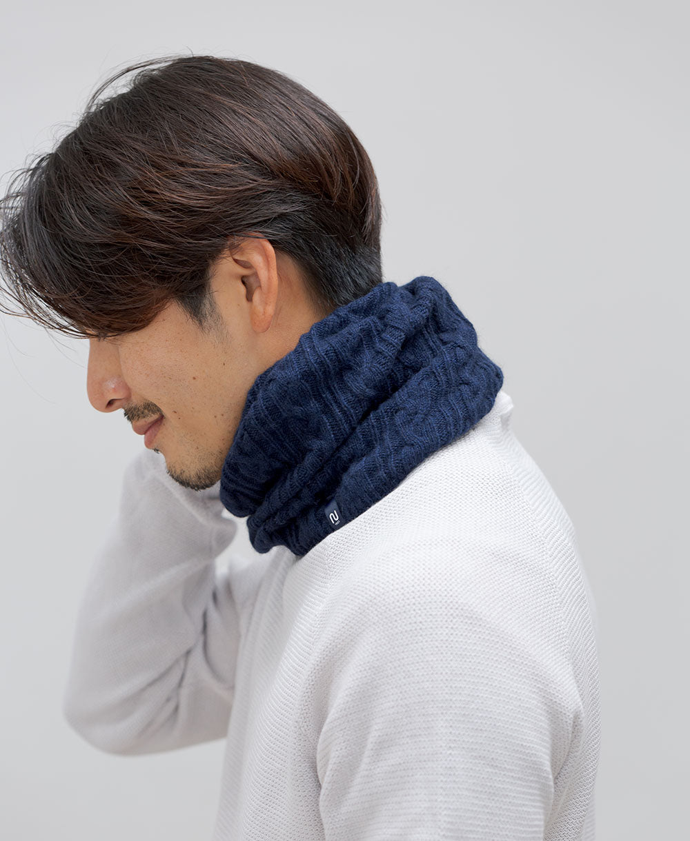 【2WAY】ねじりネックウォーマー【アンゴラ混】