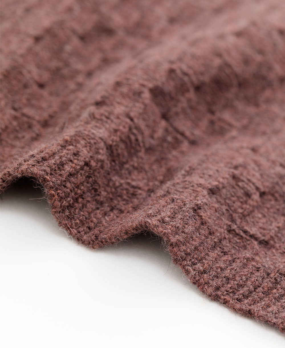 レンガ模様のマフラー【アンゴラ混】