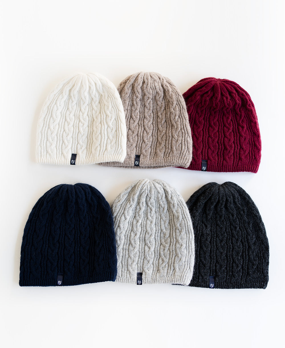 【裏地つき】ふんわりニット帽【アンゴラ混】