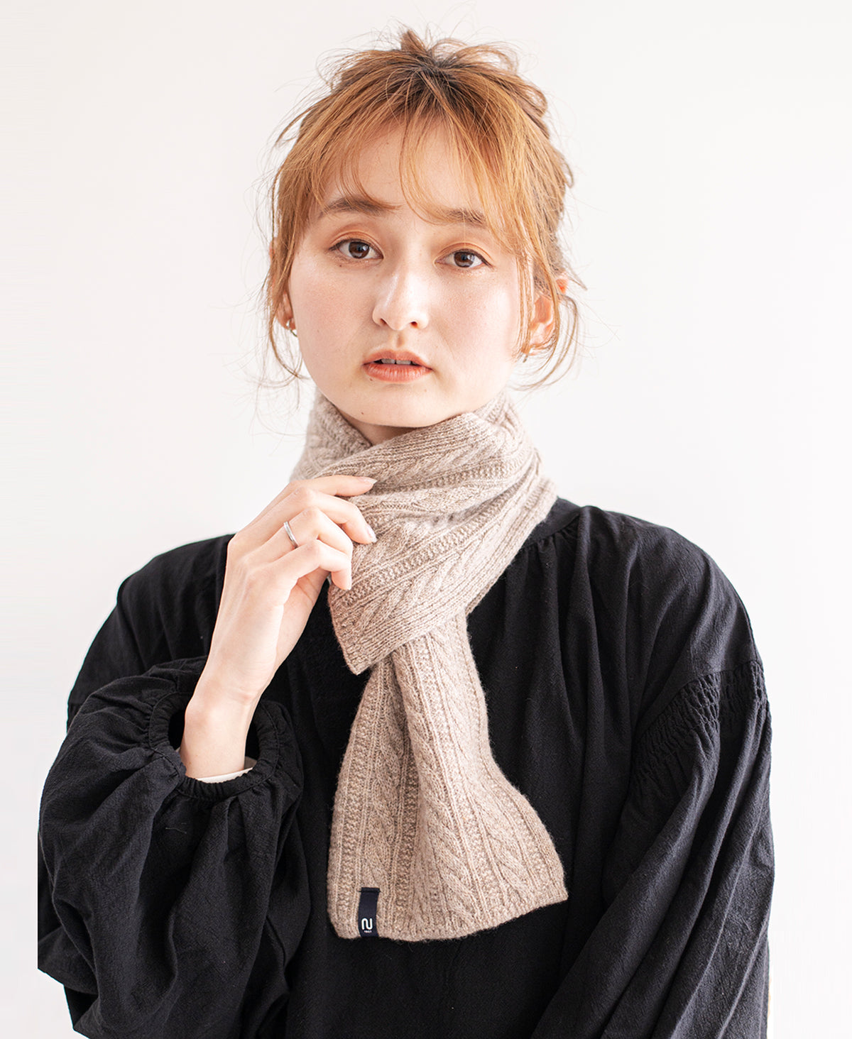 ミナペルホネン hikaru noguchi ニットスカーフ ストール