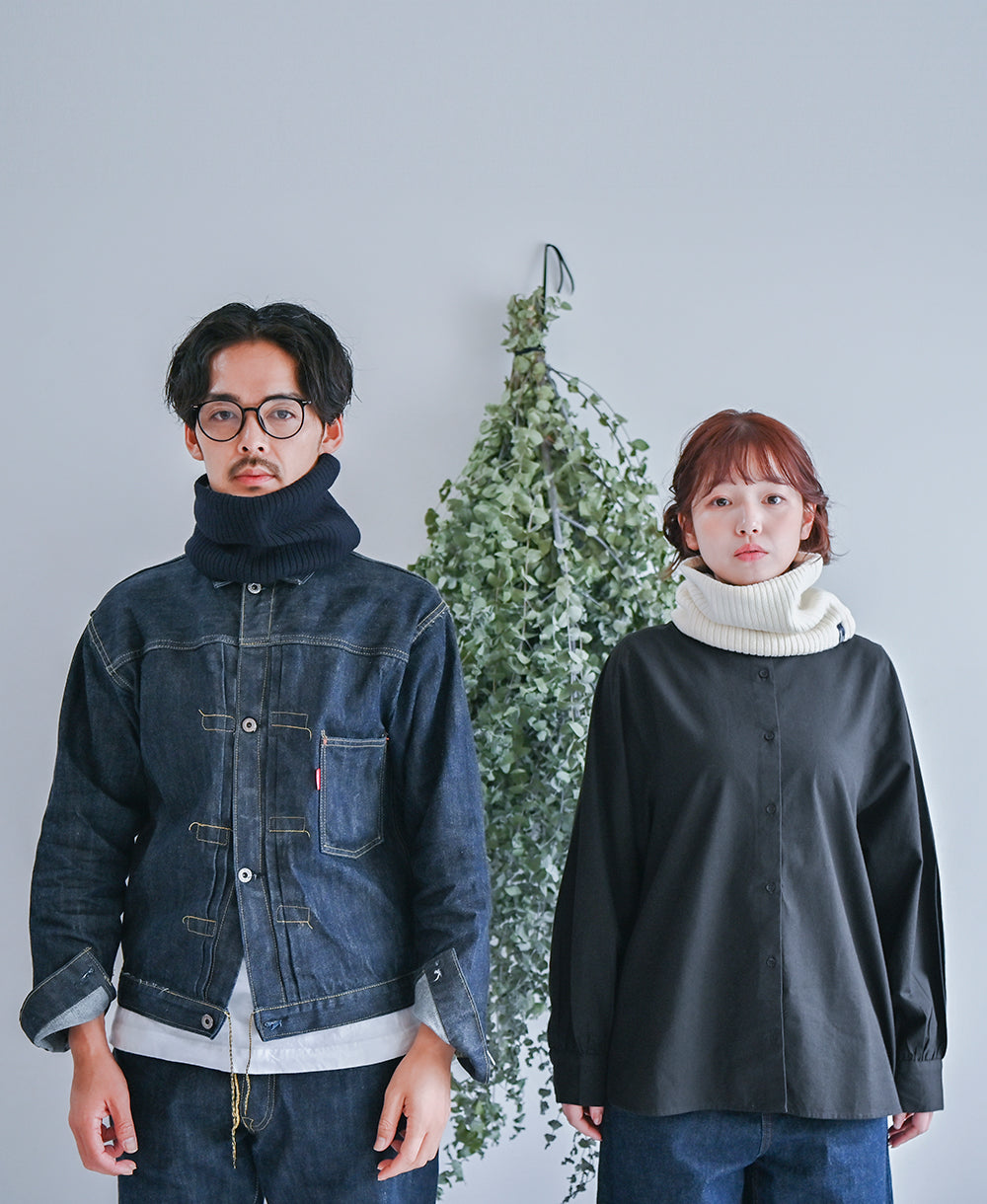 【裏地つき】アルル地方のぽかぽかリブネック【フレンチメリノ】