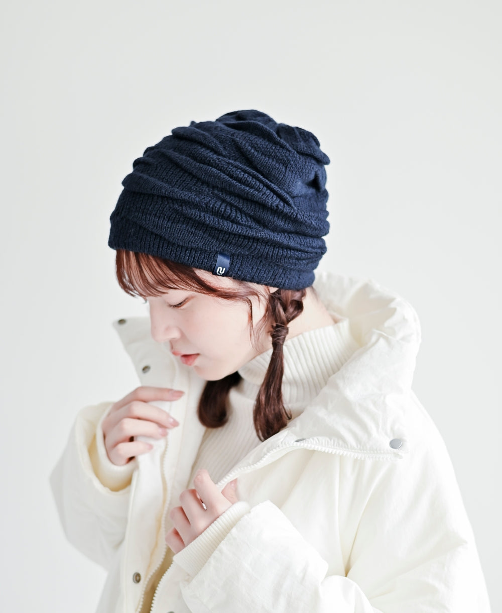 くしゅくしゅニット帽【裏地つき】