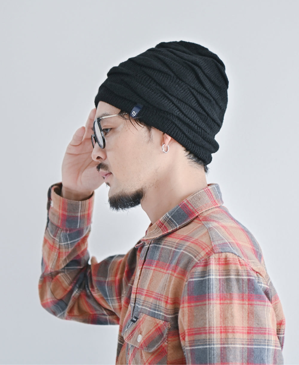 くしゅくしゅニット帽【裏地つき】