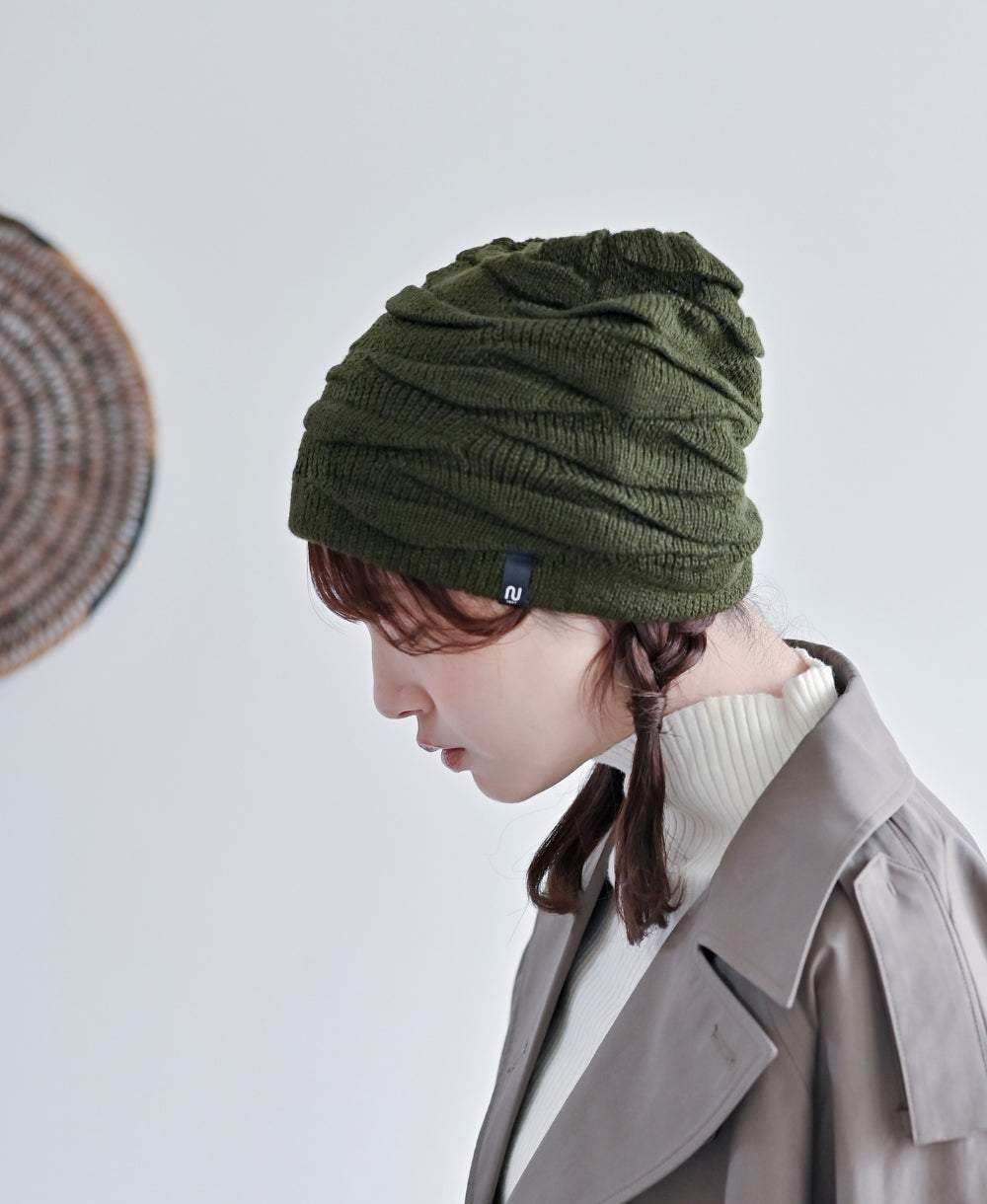 くしゅくしゅニット帽【裏地つき】