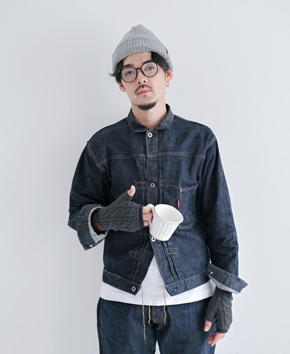 【裏地つき】しっかり厚手のリブ編みワッチ【フレンチメリノ】