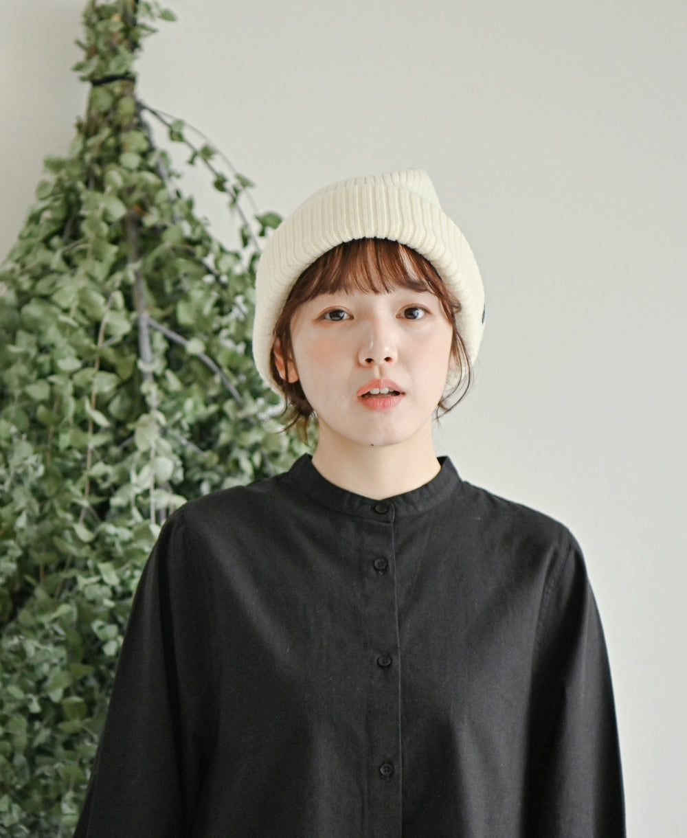 【裏地つき】しっかり厚手のリブ編みワッチ【フレンチメリノ】