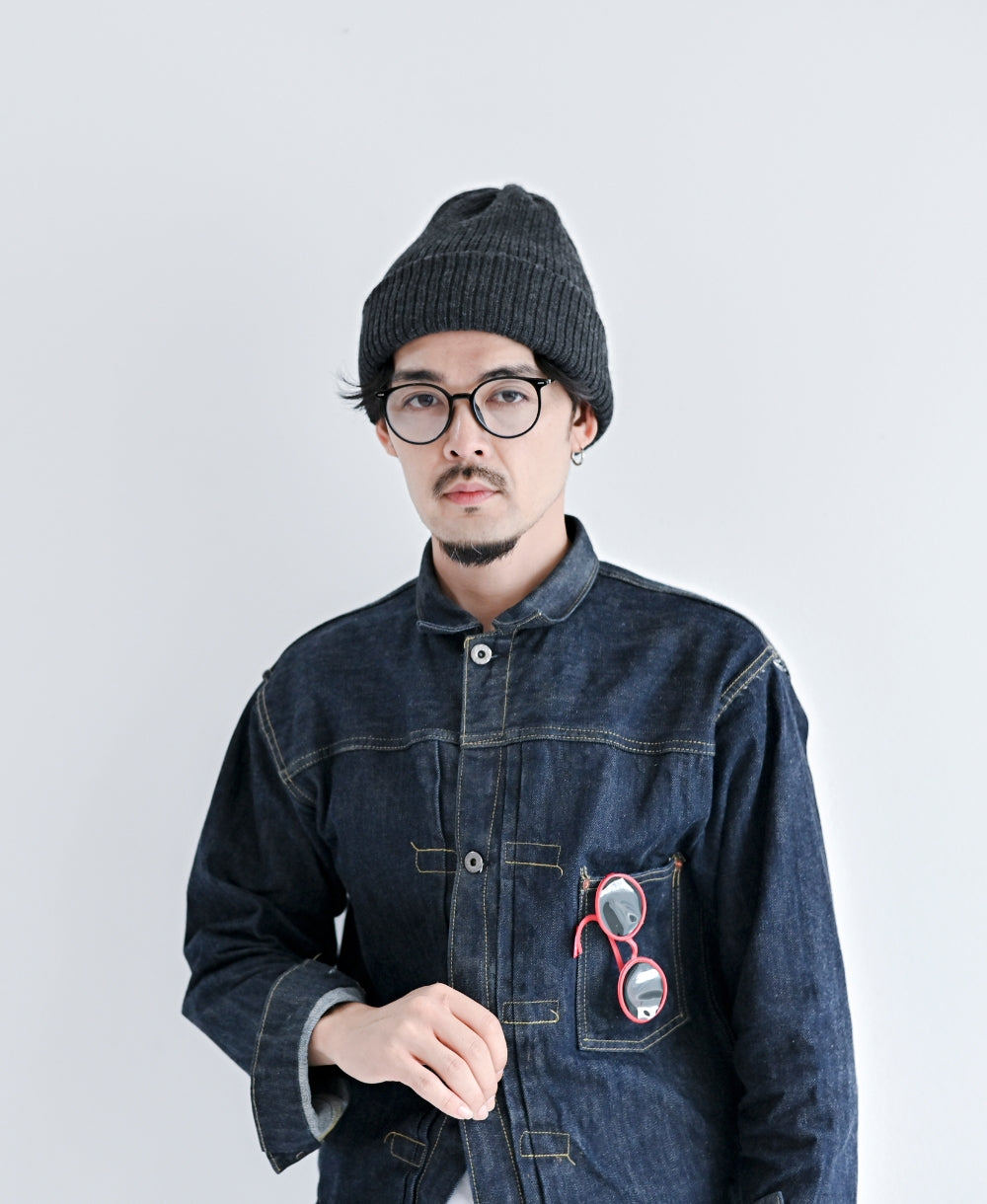 【裏地つき】しっかり厚手のリブ編みワッチ【フレンチメリノ】