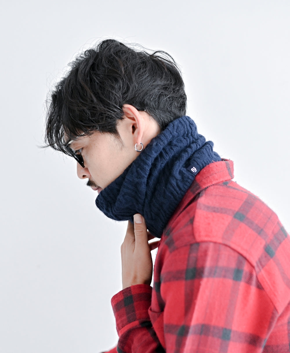 2WAY】ねじりネックウォーマー【アンゴラ混】