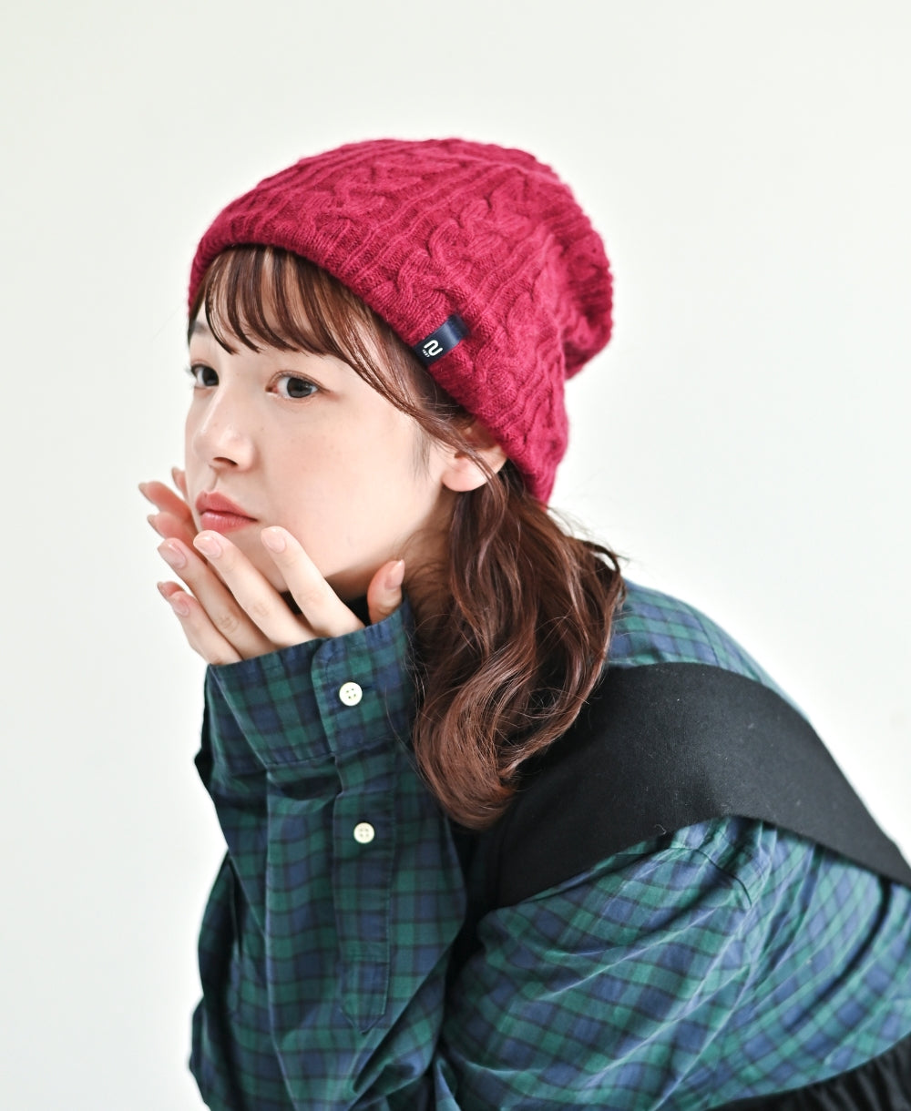 2WAY】ねじりネックウォーマー【アンゴラ混】